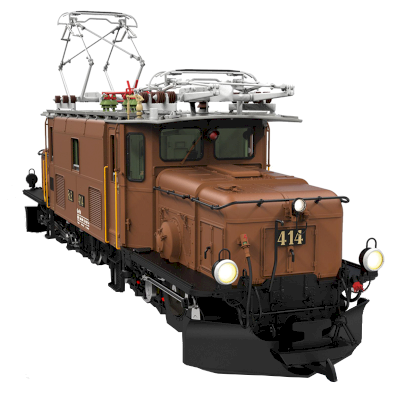 LGB pièces de rechange-LGB 2018 US Locomotive a vapeur Mogul 4x Drapeaux tiges s4 